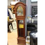 An Ashford longcase clock, the dial reading 'Tempus Fugit',