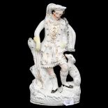 Victorian Staffordshire hunting figure,