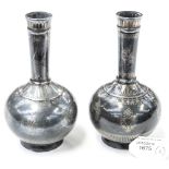 A pair of bottle vases,