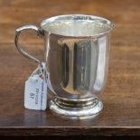 A George V silver mug, London 1930, 205 grams/6.
