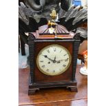 A 19th Century clock, mahogany bracket clock, Caleb Elisha, 175 Piccadilly, London, circa 1860,