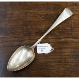 An English provincial George III silver table spoon, Exeter 1806, 1.