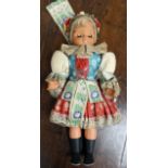A Czechoslovakian costume doll,