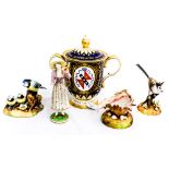 A Royal Crown Derby Limited edition twin handled covered vase to celebrate the marriage of H.R.H.