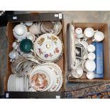 A box containing a collection of various ceramics comprising Royal Worcester 'Evesham',