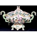 A large Italian Majolica tureen,