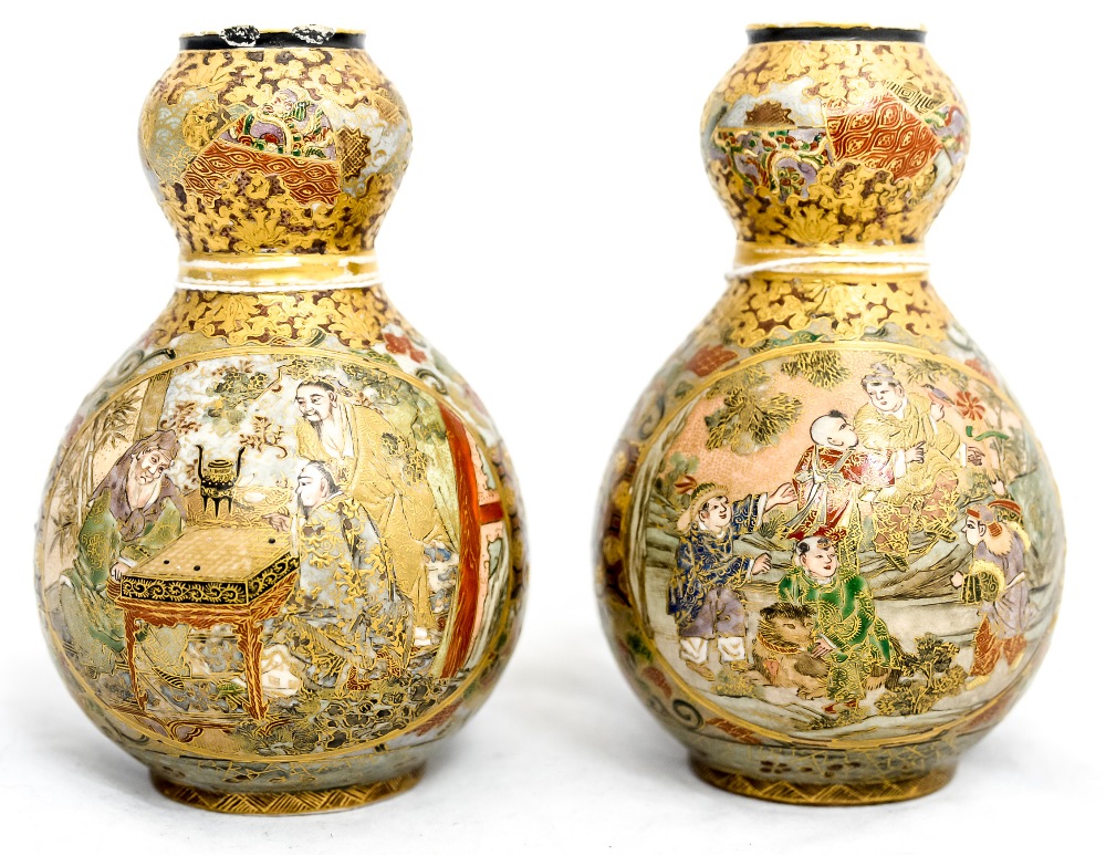A pair of late 19th Century Meiji period vases,