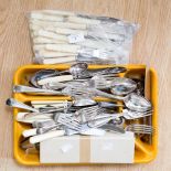 A large quantity of EPNS cutlery items