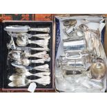 A Sanders and Brown silver plated canteen of cutlery, marked EPNS A1,