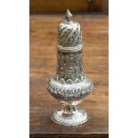 A late Victorian silver sugar castor, London 1900,