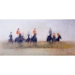 Anthony Robert Klitz (1917-2000), At the Races, oils on canvas, signed, 45cm x 76cm,