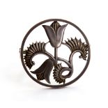 Geoffrey Bellamy for Ivan Tarrat, a Modernist silver brooch, in the Scandinavian style,