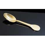 Kim Buck for Georg Jensen, a silver gilt and enamelled spoon, Jul 2006,