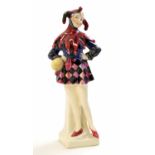 Leslie Harradine for Royal Doulton, Lady Jester HN1221, 1927-38, an Art Deco figure of a woman,