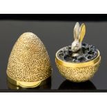 Stuart Devlin, a silver gilt novelty surprise Easter egg,