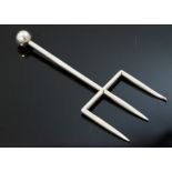 A Victorian Industrialist toasting fork, in the style of Christopher Dresser, three pronged,