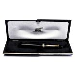 Montblanc Meisterstuck 149, fountain pen, with 18 carat gold lid, in black plastic case,