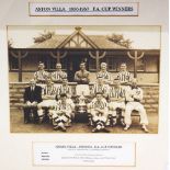 Football Photograph: Aston Villa framed photograph, 51cm x 46cm,