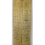 Cricket Memorabilia: A signed Cricket bat England and Australia 1961, including Colin Cowdrey,