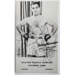 Boxing Memorabilia: A signed black and white photograph of Rocky Marciano signed by himself and