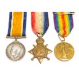 A World War One Trio, 1914-18 Star, B.W.M and Victory to 11066 PTE.J.SHEPPERD.LEIC.R.