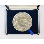 Battle of Waterloo 175th Anniversary Commemorative silver medal,