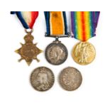 World War One Trio 1914-1918 Star, B.W.M and Victory medal to PLY-402-S-PTEJ.HAYNES.R.M.L.