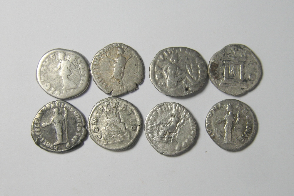 A Group of 8 Roman Silver Denarii To include coins of Commodus (3), Lucius Verus, Faustina Junior, - Image 2 of 2