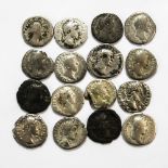 A Group of 16 Roman Silver Denarii To include coins of Commodus (6), Antoninus Pius (5), Hadrian,