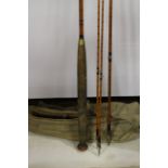 A Hardy trout fly fishing rod, split cane, serial no.