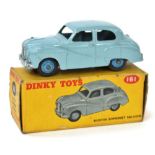Dinky: A Dinky Toys No.161 "Austin Somerset Saloon", pale blue body, contained within original box.