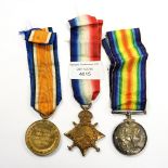 World War One Trio 1914-15 Star, BWM and Victory medals to 17770 PTE.E.SWANN,N.STAFFS.R.