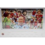 Football Photograph: An Aston Villa framed print, 81cm x 61cm,