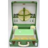 A Sirram cased picnic set, with contents,