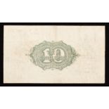 Banknote Treasury Ten Shillings Bradbury issue December 1918,