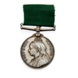 Victoria Volunteer Long Service medal to GNR T Stevenson, West Riding of Yorkshire VOL.