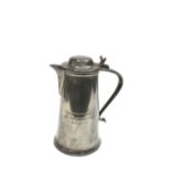 A tall Scottish pewter communion flagon by Robert Whyte of Edinburgh 1805-1854,