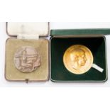 Prince of Wales Investiture gilt medal with case as issued, cased N.R.A.
