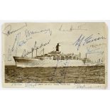 Cricket Autographs: The Autographs of the first England Cricket team from the Australian tour of