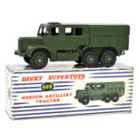 Dinky: A Dinky Super Toys No.689 "Medium Artillery Tractor", with driver, within original box.