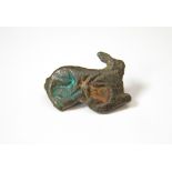 Roman Zoomorphic 'Rabbit and Young' Plate Brooch A cast bronze plate brooch in the form of a rabbit,