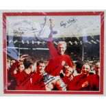 World Cup Memorabilia: A mounted, signed England World Cup 1966 photograph,