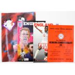 International Programmes: A collection of four England match programmes.