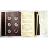 The Churchill Centenary Medals Silver Proof Set of 24 Medallions in Red presentation album