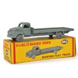 Dinky: A Dublo Dinky Toys No.066 "Bedford Flat Truck", grey body, contained within original box.