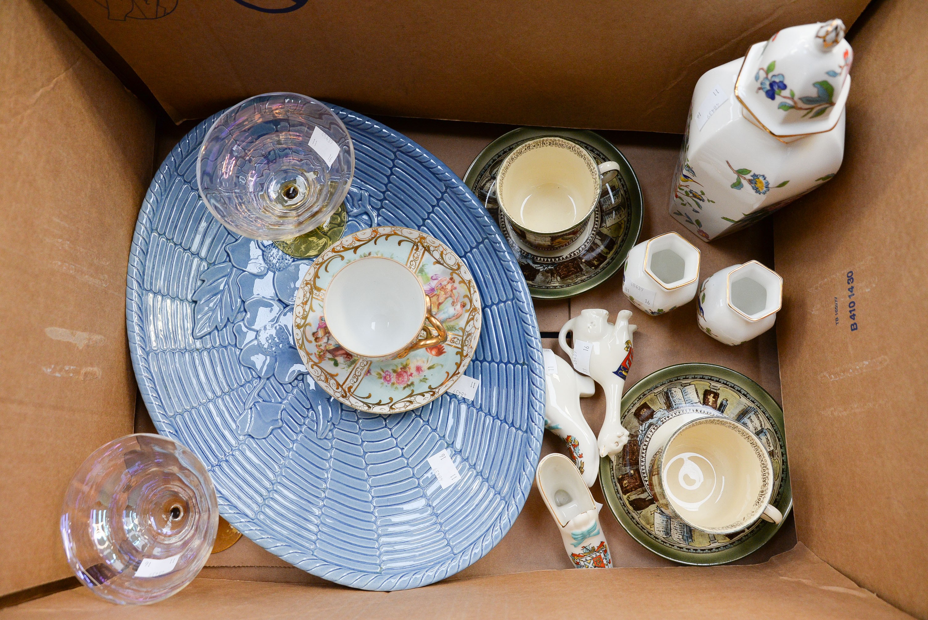 A pair of Royal Doulton cabinet cups and saucers 'The Jackdaw of Rheims' hand decorated,