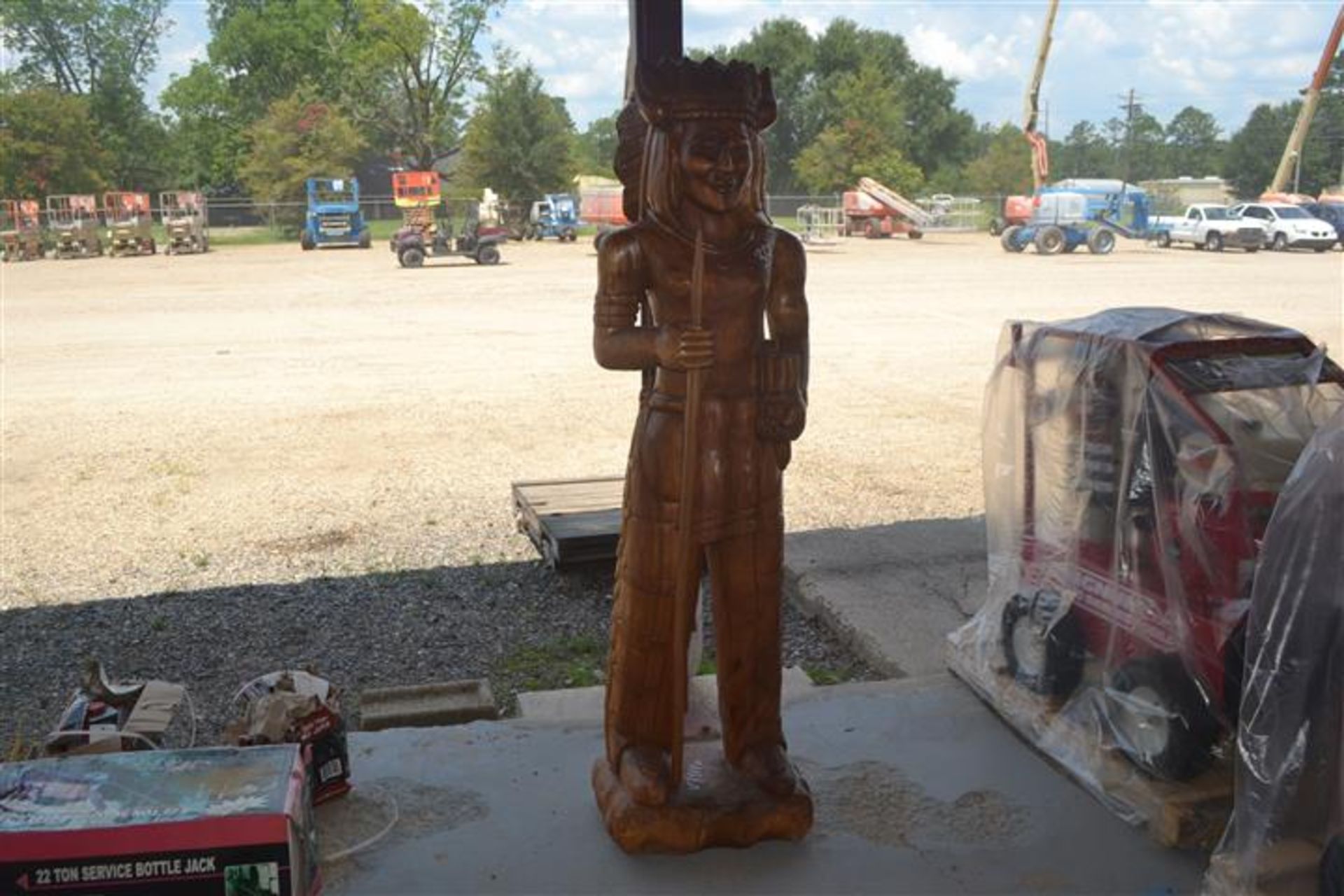 TEAK CIGAR STORE INDIAN STATUE - Image 8 of 8