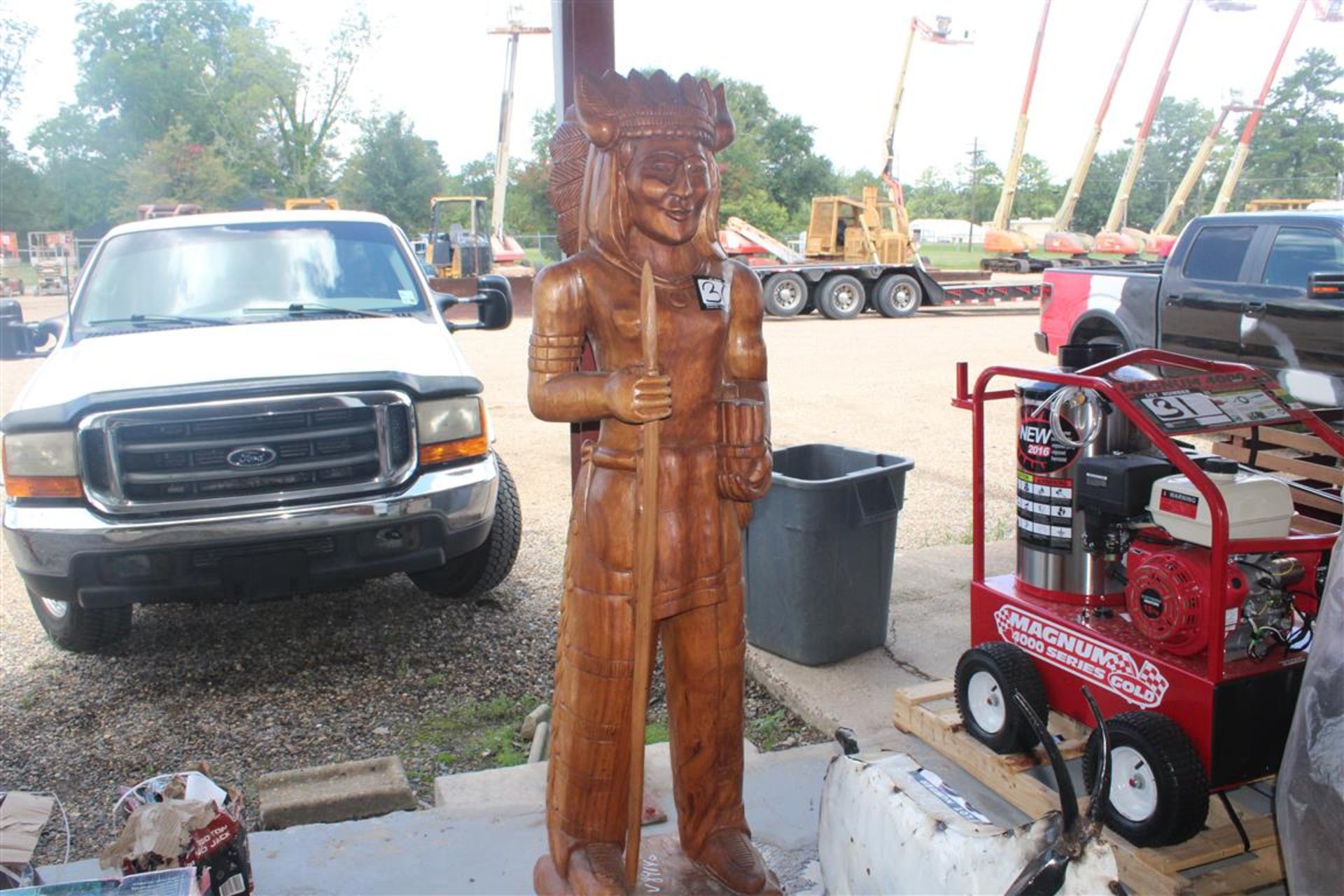 TEAK CIGAR STORE INDIAN STATUE