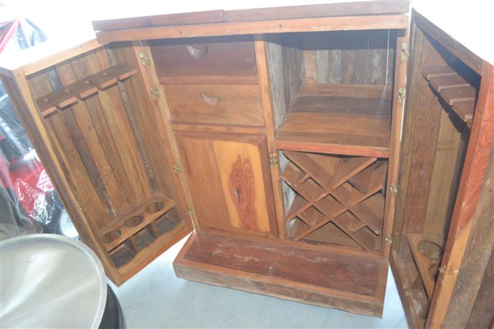 CUSTOM WOOD WINE CABINET - Image 3 of 3