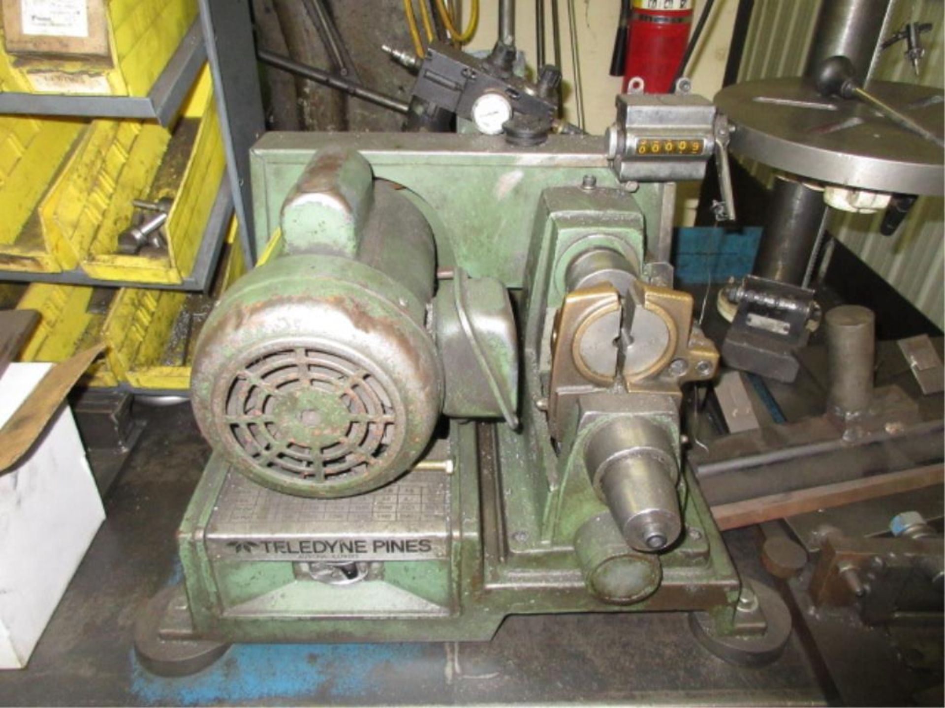 Teledyne Pines Beveling Machine. Teledyne Pines Bench Top Beveling Machine SN# 6605092155. Asset#